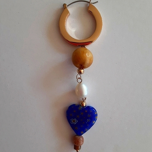 DANNIJO Matilde Mismatched Gold-Plated Pearl & Bead Drop Earrings New - Picture 3 of 4